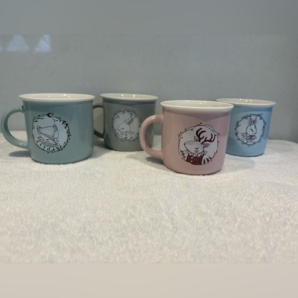 Set of 4 Stokes Victorian Inspired New Bone China Pastel Mugs Cups - Picture 2 of 10